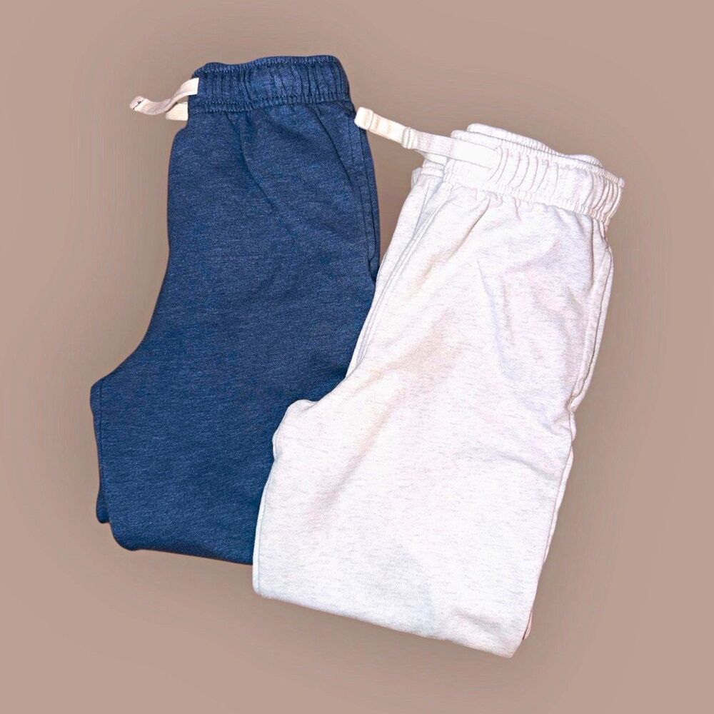 365 KIDS from Garanimals Boys Jogger Pants Lot 2 Blue Gray Size 8 Drawstring
